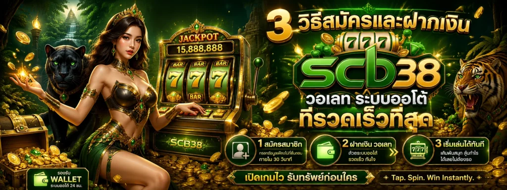 3 วิธีสมัครและฝากเงิน scb38 วอเลท ระบบออโต้ที่รวดเร็วที่สุด
